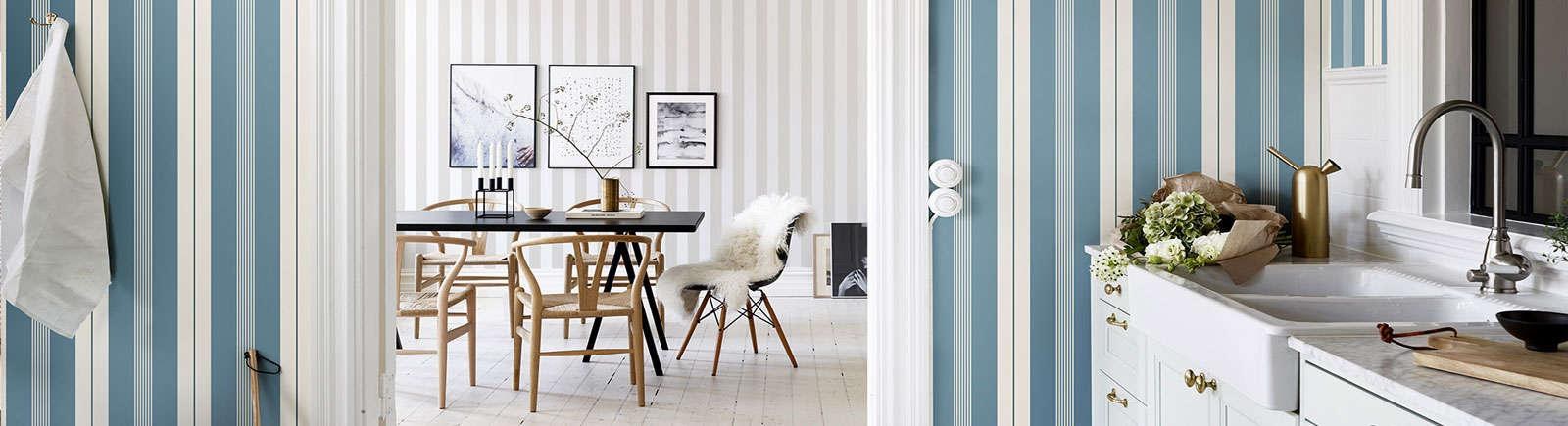 Ταπετσαρίες Τοίχου Ριγέ - Καρό