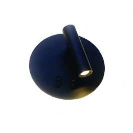 Φωτιστικό Τοίχου-Απλίκα Led 43418 14x14cm 3W+6W Black Inlight BLACK
