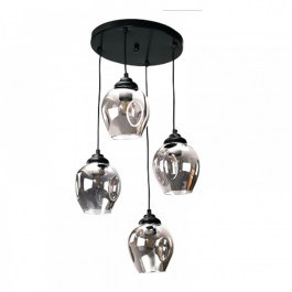 Ceiling Illuminant 4474-4 30x90cm 4xΕ27 Black-Smoke Inlight BLACK-SMOKE