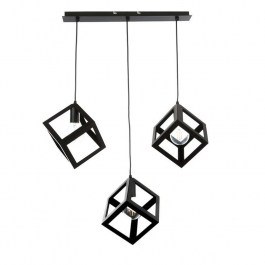 Ceiling Illuminant-Rail 4400-3 Φ30cm 3xΕ27 Black Inlight BLACK