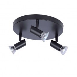 Ceiling Illuminant-Spot 9077-3 25x7cm 3xGU10 Black Inlight BLACK