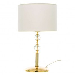 Table Lamp With Crystal 3422 30x59cm 1xΕ27 Gold-White Inlight WHITE-GOLD