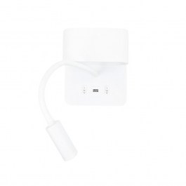 Φωτιστικό Τοίχου 43036 Led 9W 3000K Με USB 16x18cm White Inlight WHITE