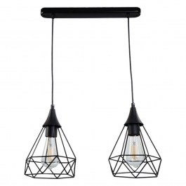 Φωτιστικό Οροφής - Ράγα 4024-2-BL-RAIL 40x26cm 2xE27 Black Inlight BLACK