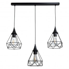 Φωτιστικό Οροφής - Ράγα 4024-3-BL-RAIL 60x26cm 3xE27 Black Inlight BLACK