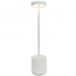 Rechargeable Table Lamp 3035-White 8x34cm Dim Led 1W 3000K White Inlight WHITE