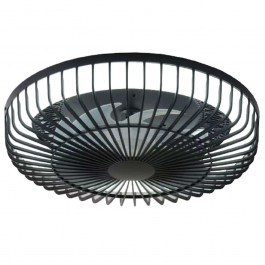 Ceiling Fan Waterton 101000620 Φ55x25cm With Light Dim Led 72W Black Itlighting BLACK