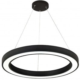 Φωτιστικό Οροφής 6073-80-BL Φ80x9cm Led 7000lm 88W Black Inlight BLACK