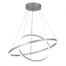 Ceiling Lamp 6095-Β Led Dimmable D60cm 6300Lm 58W 3CCT Silver Inlight SILVER