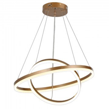 Ceiling Lamp 6095-Β Led Dimmable D60cm 6300Lm 58W 3CCT Gold Inlight