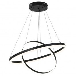 Ceiling Light 6095-Β Led Dimmable D60cm 6300Lm 58W 3CCT Black Inlight BLACK