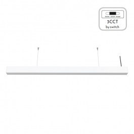Pentant Linear Light 6072-90-WH Led 30W 3CCT By Switch 3600Lm 90cm White Inlight WHITE