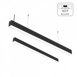 Pentant Linear Light 6072-90-BL Led 30W 3CCT By Switch 3600Lm 90cm Black Inlight BLACK