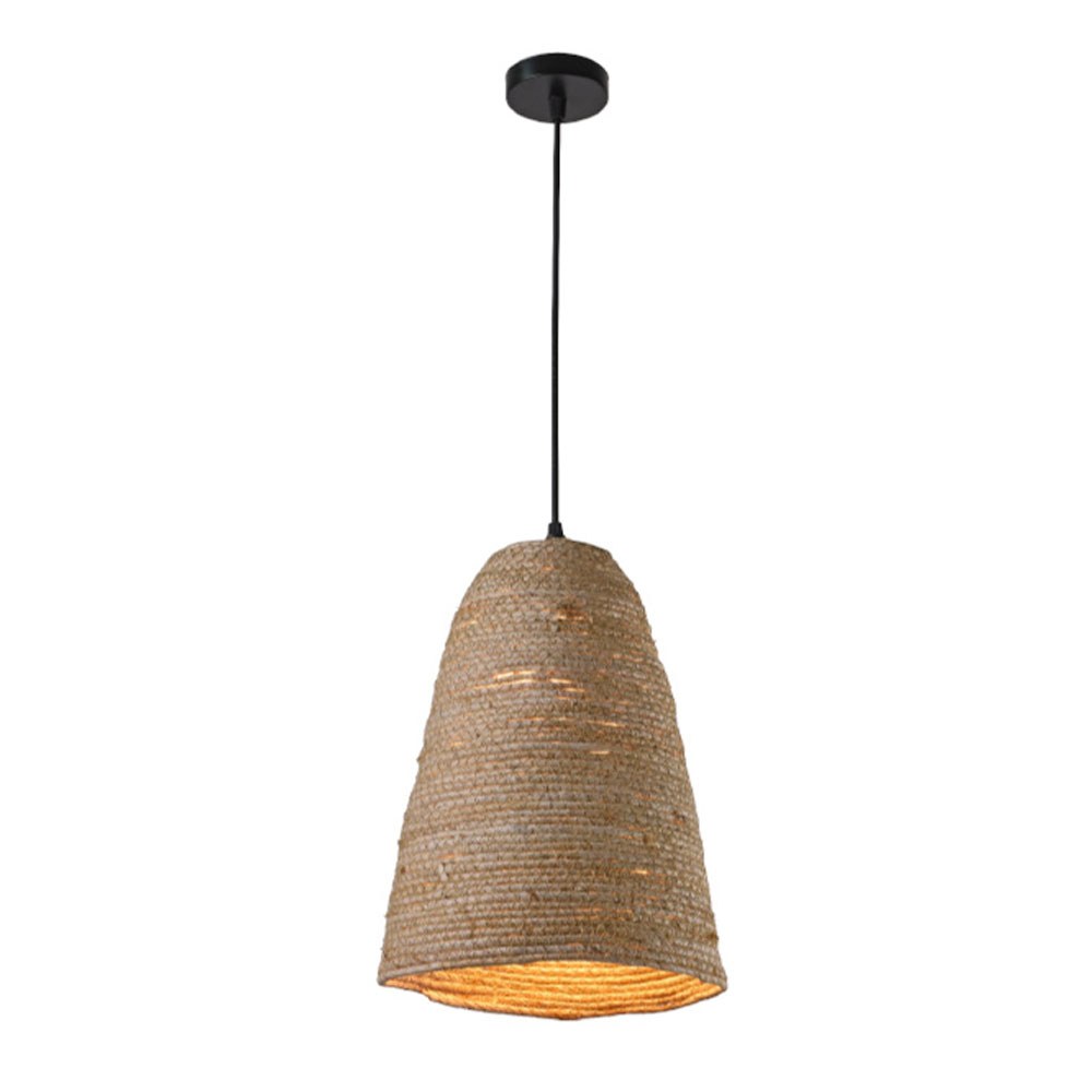 Φωτιστικό Οροφής Κρεμαστό Ψάθινο 4076 1xE27 IP20 20x32cm Natural Inlight