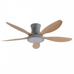 Ceiling Fan Denali 102000730 With Light Led 24W 3CCT 2800lm 132cm Grey-Natural ItLighting