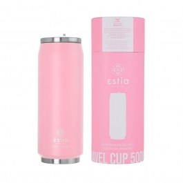 Ισοθερμικό Δοχείο Καφέ 01-10317 Save Aegean 500Ml Ανοξείδωτο Ατσάλι Baby Pink Estia PINK