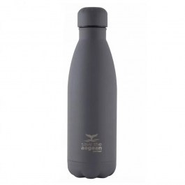 Ισοθερμικό Μπουκάλι Travel Flask 01-8550 Save Aegean 500Ml Ανοξείδωτο Ατσάλι Matte Grey Estia GREY