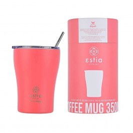 Ποτήρι-Θερμός Με Καλαμάκι Save The Aegean 01-12199 350ml Coral Estia CORAL
