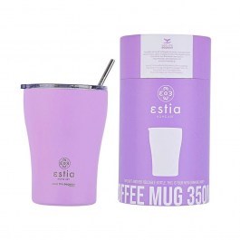 Ποτήρι-Θερμός Με Καλαμάκι Save The Aegean 01-12090 350ml Purple Estia PURPLE