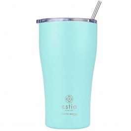 Ποτήρι - Θερμός Με Καλαμάκι Save The Aegean 01-23171 500ml Bermuda Green Estia GREEN