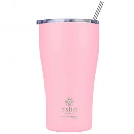 Ποτήρι - Θερμός Με Καλαμάκι Save The Aegean 01-23157 500ml Blossom Rose Estia ROSE