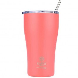 Ποτήρι - Θερμός Με Καλαμάκι Save The Aegean 01-23164 500ml Fusion Coral Estia CORAL