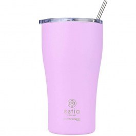 Ποτήρι - Θερμός Με Καλαμάκι Save The Aegean 01-23195 500ml Levander Purple Estia PURPLE