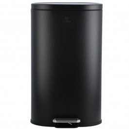 Κάδος Απορριμμάτων Ovoid Soft Close 02-21474 36,5x31,2x60,8cm 30lt Black Estia BLACK