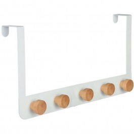 Κρεμάστρα Πόρτας 5 Θέσεων 02-18290 20x2,5x40cm White Estia WHITE