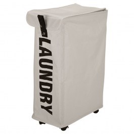 Καλάθι Απλύτων Με Ροδάκια 02-25366 39x20x59cm Taupe Estia TAUPE