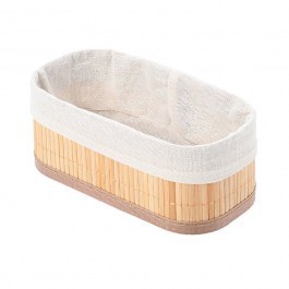 Bathroom Organizer Basket Bamboo Essentials 02-19648 19.5x10cm Ivory Estia IVORY