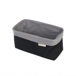 Καλάθι Οργάνωσης Μπάνιου Fjord 02-19518 Με Εσωτερική Επένδυση 20x10x10cm Magnet Black Estia BLACK