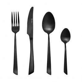 Μαχαιροπίρουνα Edge 01-29173 (Σετ 24τμχ) Ανοξείδωτο Ατσάλι 18/0 Black Mat Estia BLACK