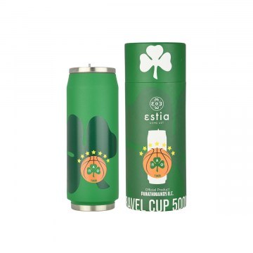 Thermos Travel Cup Panathinaikos BC Edition 00-27131 500ml Green Estia
