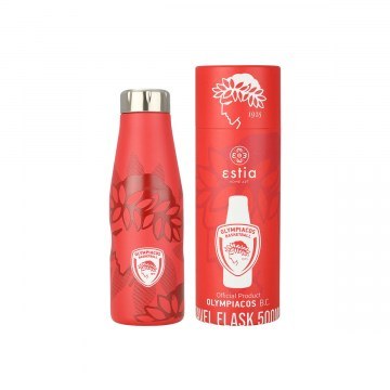 Thermos Travel Flask Olympiacos BC Edition 00-27179 500ml Red Estia