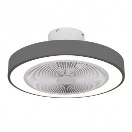 Ανεμιστήρας Οροφής Halo Flow 06-30162 Με Φως Led 45W & Τηλεχειριστήριο 15W Φ50x24cm Grey Estia GREY
