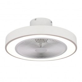 Ανεμιστήρας Οροφής Halo Flow 06-30155 Με Φως Led 45W & Τηλεχειριστήριο 15W Φ50x24cm White Estia WHITE