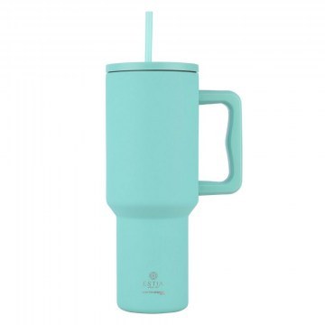 Thermos Tumbler With Straw XL Save The Aegean 01-32203 1,2Lt Bermuda Green Estia