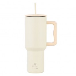 Κούπα - Θερμός Με Καλαμάκι Tumbler XL Save The Aegean 01-32197 1,2Lt Lily White Estia IVORY