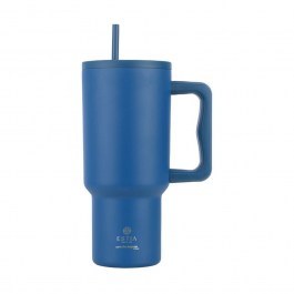 Κούπα - Θερμός Με Καλαμάκι Tumbler XL Save The Aegean 01-32166 900ml Denim Blue Estia BLUE