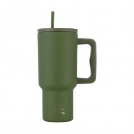 Κούπα - Θερμός Με Καλαμάκι Tumbler XL Save The Aegean 01-32104 900ml Forest Spirit Estia OLIVE