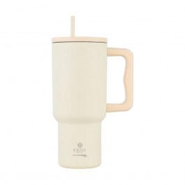 Κούπα - Θερμός Με Καλαμάκι Tumbler XL Save The Aegean 01-32128 900ml Lily White Estia IVORY