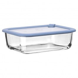 Glass Food Container ColorSeal 01-26547 1520ml 23,5x17,8x7,6cm Blue-Clear Estia BLUE-CLEAR