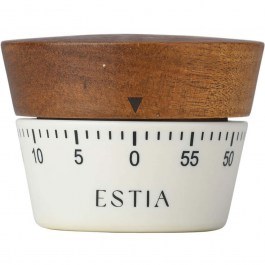 Χρονόμετρο Κουζίνας Αναλογικό Allure 01-32739 7,4x7,4x5,3cm Brown-Ivory Estia BROWN-IVORY