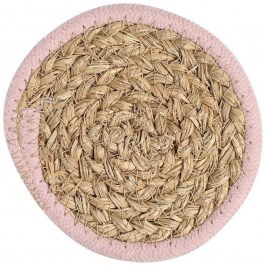 Coaster Gaia (Set 4Pcs) 07-40420 D12cm Natural-Pink Estia NATURAL-PINK
