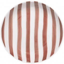 Deep Plate Ligne 07-38922 20cm White-Pink Estia WHITE-PINK