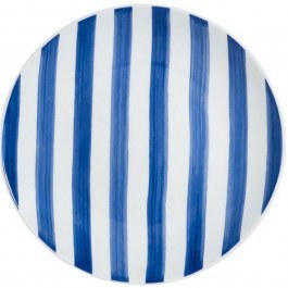 Shallow Plate Ligne 07-38908 20cm White-Blue Estia WHITE-BLUE