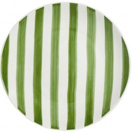 Shallow Plate Ligne 07-38878 20cm White-Green Estia WHITE-GREEN