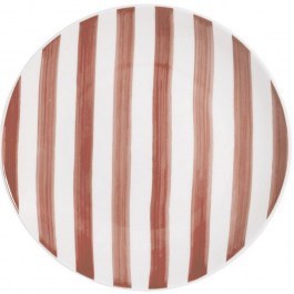 Shallow Plate Ligne 07-38939 20cm White-Pink Estia WHITE-PINK