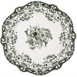 Shallow Plate Reverie 07-38731 19cm White-Green Estia WHITE-GREEN